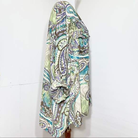SOLD-Chico’s Paisley Tie Neck Tunic - Picture 7 of 12